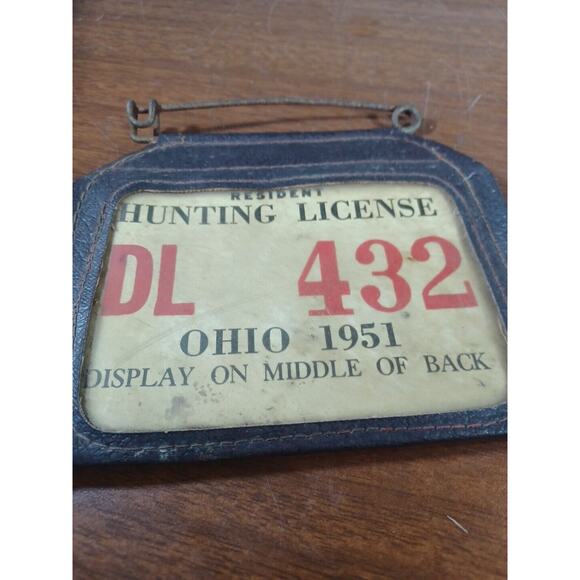 Vintage 1951 Ohio Hunting License And Holder Trappers License - Picture 7 of 8